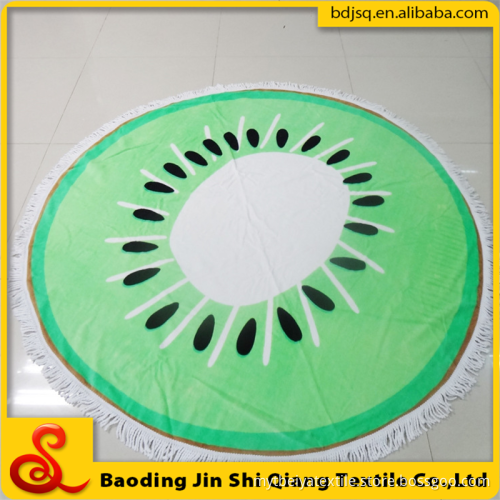 Personalized Printed 100% Cotton Large Round Beach Towel With Tassel